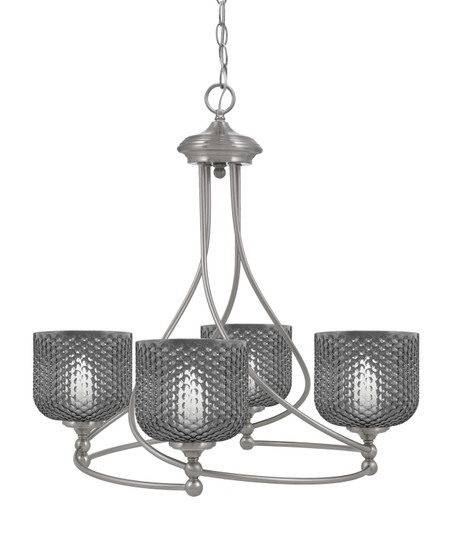 Capri Four Light Chandelier in Brushed Nickel (200|904-BN-4612)