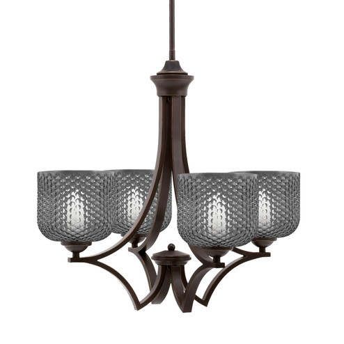 Zilo Four Light Chandelier in Dark Granite (200|564-DG-4612) Zilo Four Light Chandelier in Dark Granite (200|564-DG-4612)