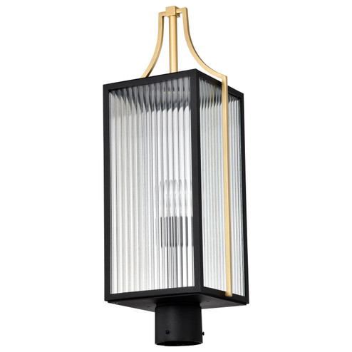 Holden One Light Outdoor Post Lantern in Black / Gold (72|60-8504)
