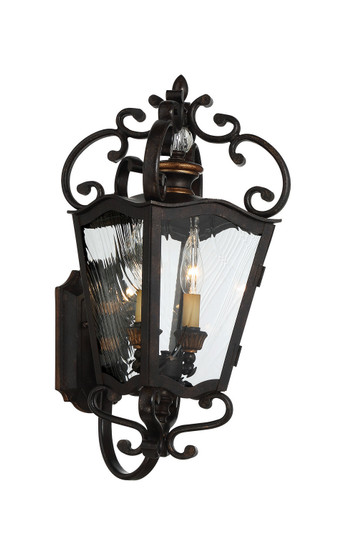 Brixton Ivey Two Light Outdoor Lantern in Sand Coal w/Honey Gold (7|9332-270)