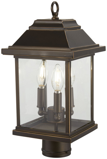 Mariner's Pointe Three Light Outdoor Post Mount in Oil Rubbed Bronze w/Gold Highlights (7|72636-143C)