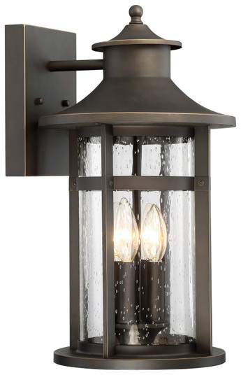 Highland Ridge Four Light Outdoor Wall Lamp in Oil Rubbed Bronze w/Gold Highlights (7|72553-143C)
