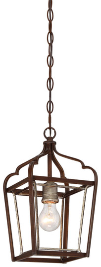 Astrapia One Light Mini Pendant in Dark Rubbed Sienna With Aged Silver (7|4341-593)