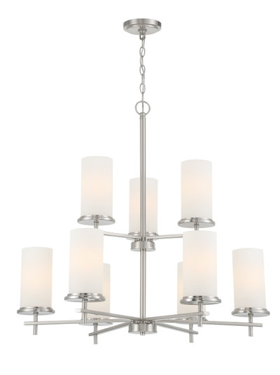 Haisley Nine Light Chandelier in Brushed Nickel (7|4099-84)