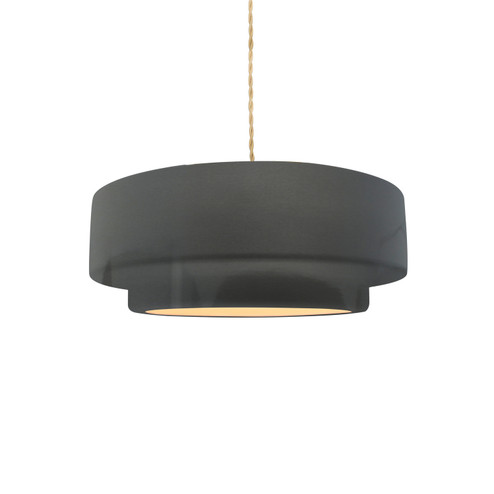 Radiance Collection One Light Pendant in Matte Black (102|CER-6540-GRY-MBLK-BEIG-TWST)