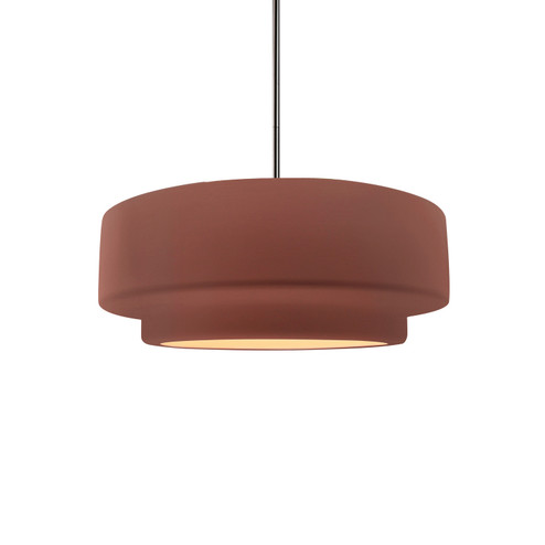Radiance Collection One Light Pendant in Brushed Nickel (102|CER-6540-CLAY-NCKL-RIGID)
