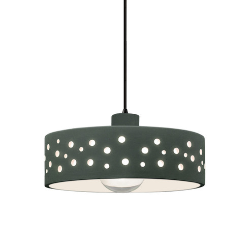 Radiance Collection One Light Pendant in Matte Black (102|CER-6467-PWGN-MBLK-BKCD)