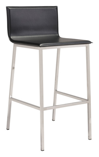 Marina Barstool in Black, Silver (339|100644)