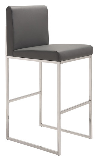 Genoa Barstool in Gray, Silver (339|100643) Genoa Barstool in Gray, Silver (339|100643)