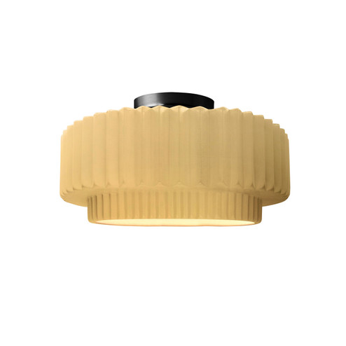 Radiance Collection One Light Semi-Flush Mount in Matte Black (102|CER-6370-MYLW-MBLK)