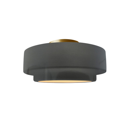 Radiance Collection One Light Semi-Flush Mount in Brushed Brass (102|CER-6360-GRY-BRSS)