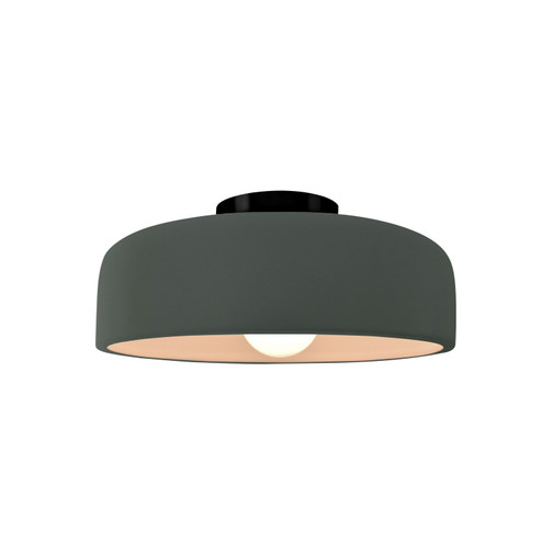 Radiance Collection One Light Semi-Flush Mount in Matte Black (102|CER-6340-PWGN-MBLK)