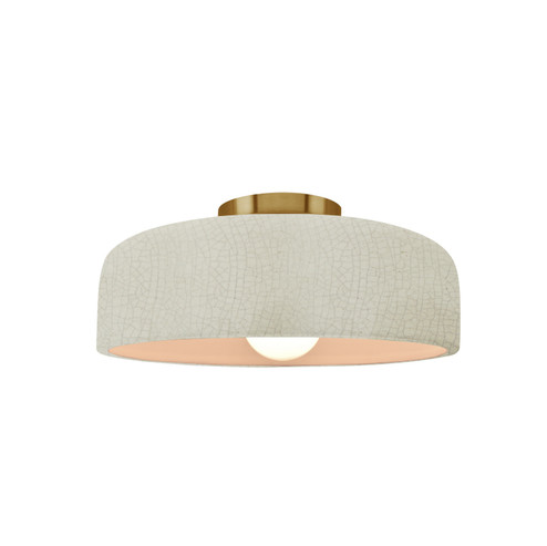 Radiance Collection One Light Semi-Flush Mount in Brushed Brass (102|CER-6340-CRK-BRSS)