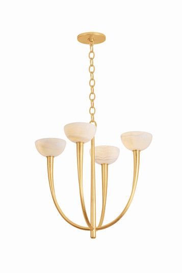 Maywood Four Light Chandelier in Vintage Gold Leaf (70|9023-VGL)