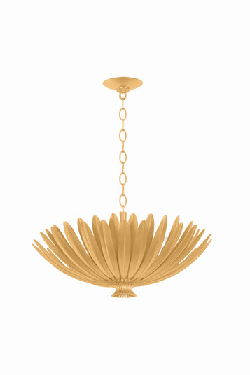 Whitfield Four Light Chandelier in Vintage Gold Leaf (70|1823-VGL)