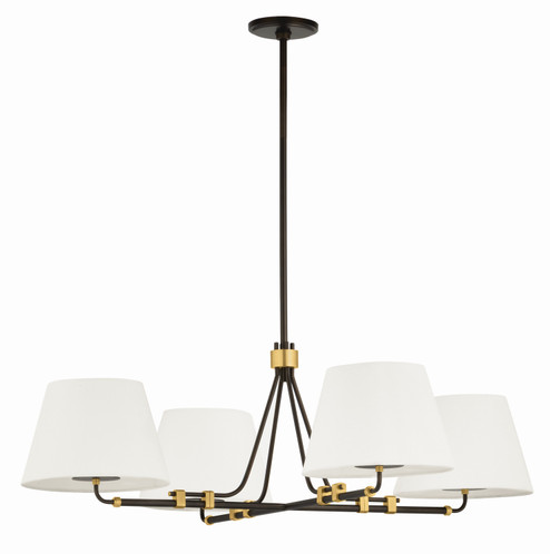 Crown Heights Four Light Chandelier in Aged Brass (70|1064-AGB/DB)