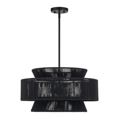 Florell Five Light Chandelier in Black (107|60255-04)