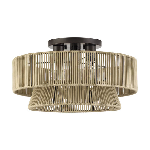 Florell Three Light Semi-Flush Mount in English Bronze (107|53167-92)