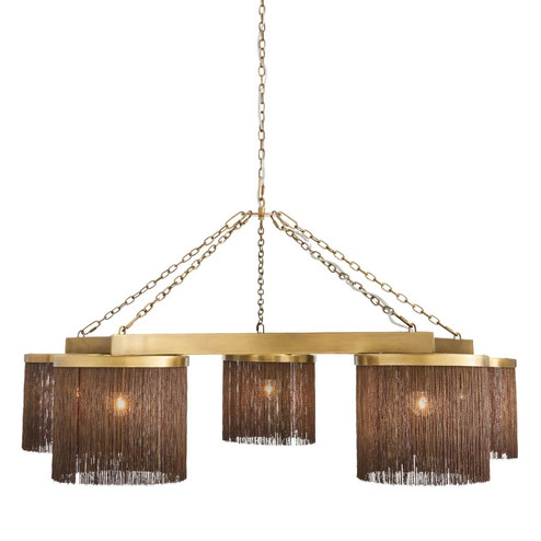 Langston Five Light Chandelier in Vintage Brass (314|DLI14)