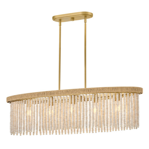 Indra LED Linear Pendant in Lacquered Brass (13|48605LCB)