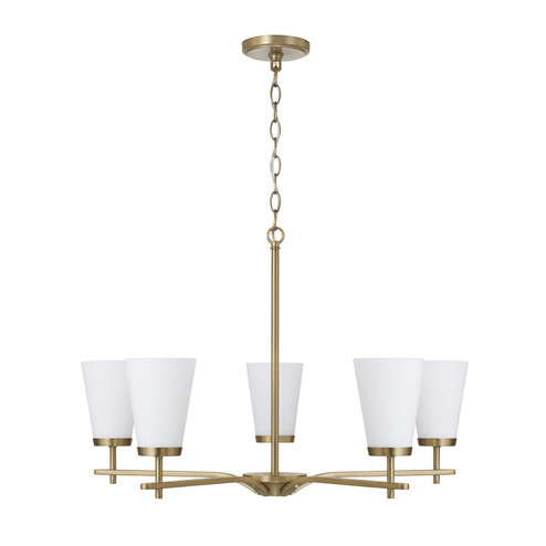 Drake Five Light Chandelier in Aged Brass (65|461051AD-660)