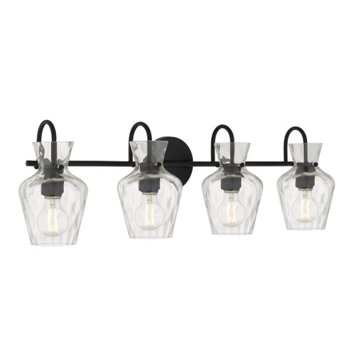 Hollis Four Light Vanity in Matte Black (10|HLL8630MBK)