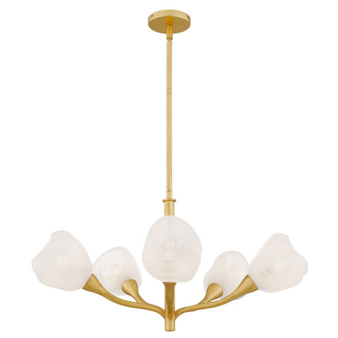 Adelyn Five Light Chandelier in Gold Leaf (10|ADEL5030GFL)