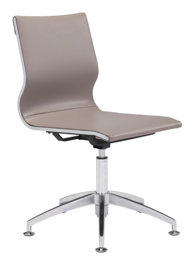 Glider Conference Chair in Taupe, Silver (339|100379)