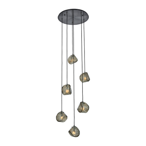 Pallina Six Light Chandelier in Satin Black Nickel (33|529552SBN)