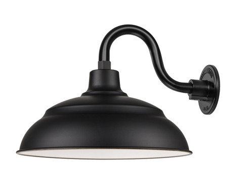 R Series One Light Pendant in Satin Black (59|UWS14GN10-SB)