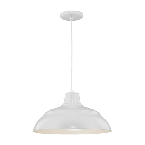 R Series One Light Pendant in White (59|RWHC17-WH)