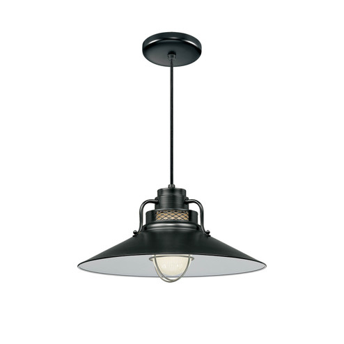 R Series One Light Pendant in Satin Black (59|RRRC18-SB)