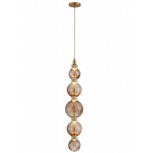 Zayna LED Pendant in Aged Brass (192|HF7960-AB-BRN)
