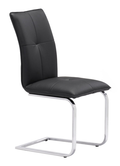 Anjou Dining Chair in Black, Chrome (339|100120)