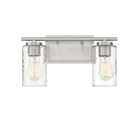 Mbath Two Light Bathroom Vanity Light in Brushed Nickel (446|M80037BN)