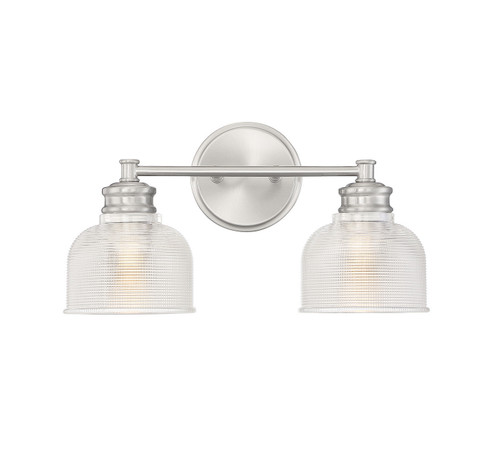 Mbath Two Light Bathroom Vanity Light in Brushed Nickel (446|M80034BN)