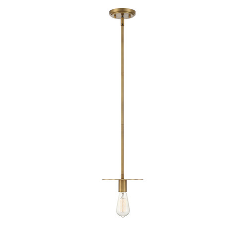 One Light Mini Pendant in Natural Brass (446|M70113NB)