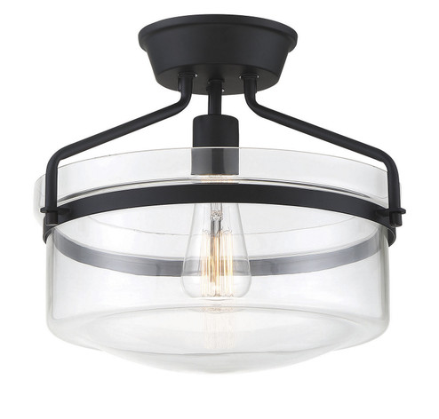 Msemi One Light Semi-Flush Mount in Matte Black (446|M60011MBK)