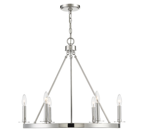 Six Light Chandelier in Polished Nickel (446|M10093PN)