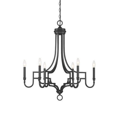 Six Light Chandelier in Matte Black (446|M10083MBK)