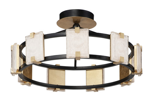 Radiant LED Flush Mount in Black / Gold Leaf (16|39530CYBKGL)