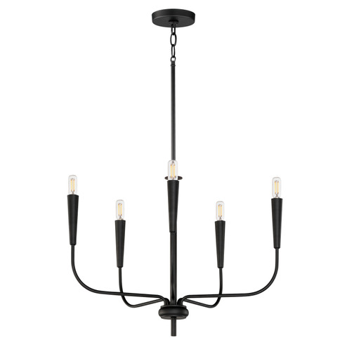 Vela Five Light Chandelier in Black (16|24815BK)