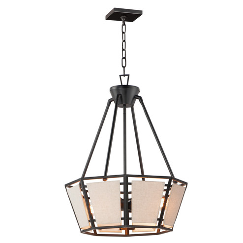 Montauk Four Light Chandelier in Black (16|20265CVBK)