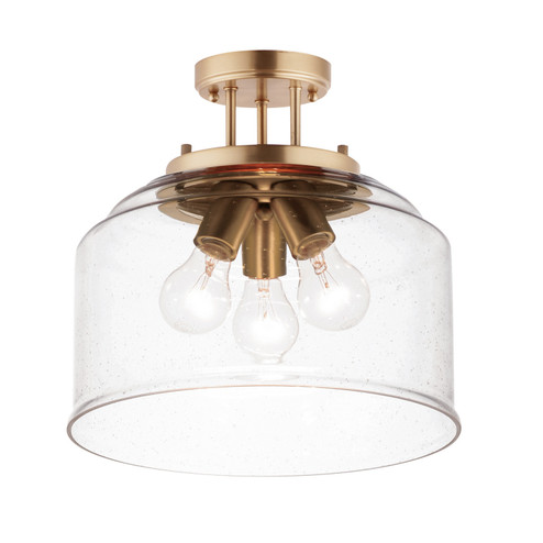 Acadia Three Light Semi-Flush Mount in Heritage (16|12271CDHR)