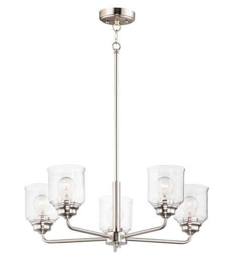 Acadia Five Light Chandelier in Satin Nickel (16|12266CDSN)