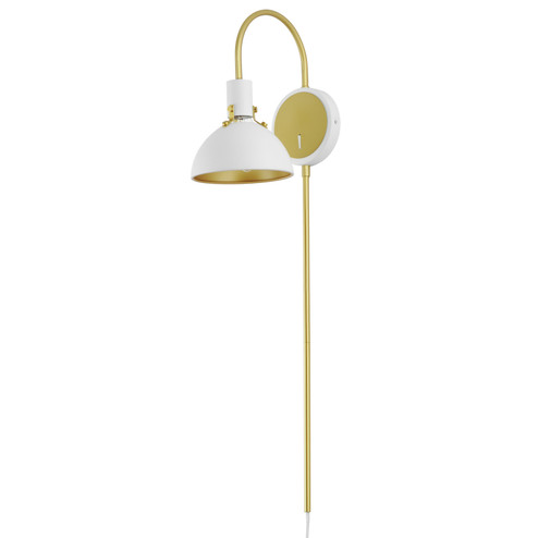 Dawn One Light Wall Sconce in White/Satin Brass (16|12041WTSBR)