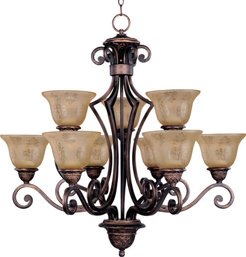 Symphony Nine Light Chandelier in Oil Rubbed Bronze (16|11245SAOI)