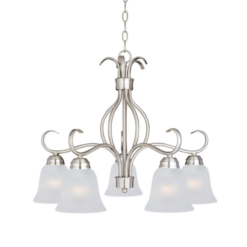 Basix Five Light Chandelier in Satin Nickel (16|10124FTSN)