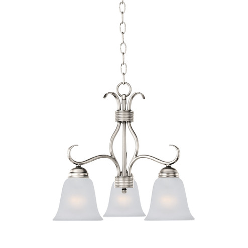 Basix Three Light Chandelier in Satin Nickel (16|10122FTSN)