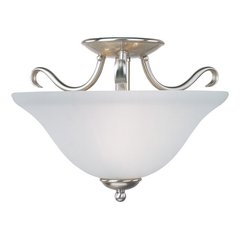 Basix Two Light Semi-Flush Mount in Satin Nickel (16|10120FTSN)